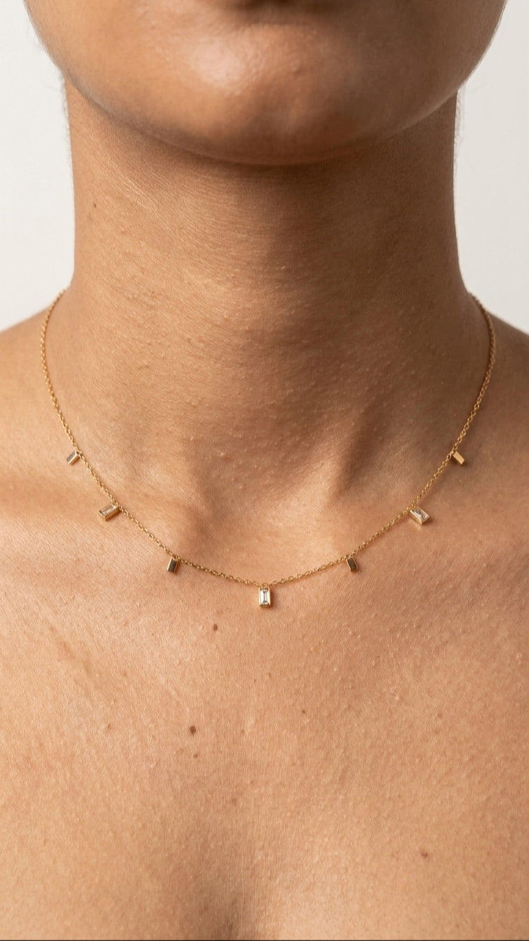 3 Tier Stella Layered Necklace Set 18k Gold plated